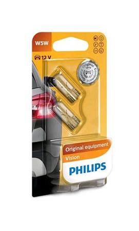 Autožárovka W5W Philips 12961B2, Vision 2ks v balení