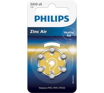 Baterie do naslouchadel Philips ZA10B6A/00, 6ks
