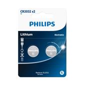 Baterie Philips CR2032P2/01B Lithiová 3.0V knoflíková 2ks