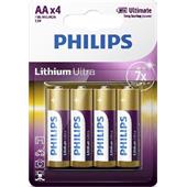 Baterie Philips FR6LB4A/10 Lithiová Ultra AA 4ks