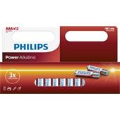 Baterie Philips LR03P12W/10 Power Alkalická AAA 12ks
