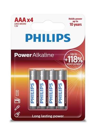 Baterie Philips LR03P4B/10 Power Alkalickí AAA 4ks