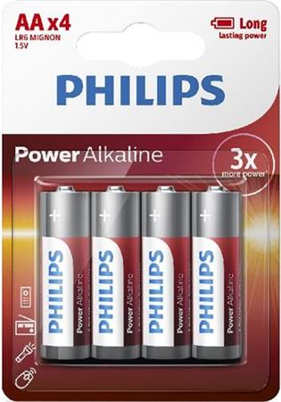 Baterie Philips LR6P4B/10 Power Alkalická AA 4ks