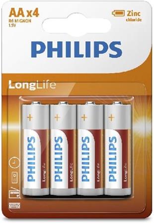 Baterie Philips R6L4B/10 LongLife 4x AA (1,5V)