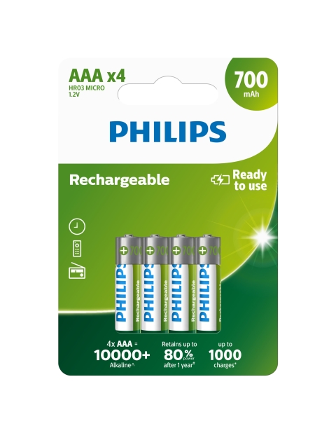 Baterie Philips R03B4A70/10 nabíjecí AAA 700 mAh 4ks