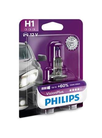 Autožárovka H1 Philips 12258VPB1, VisionPlus, 1ks v balení