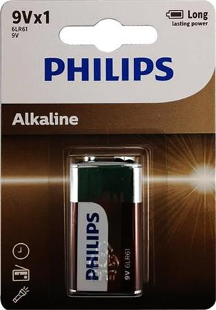 Baterie Philips 6LR61A1B/10 Alkalická 9V 1ks