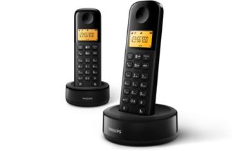 Bezdrátový telefon Philips D1602B/53 černý