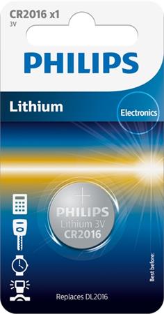 Baterie Philips CR2016/01B Lithiová 3.0V knoflíková 1ks