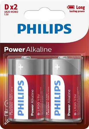 Baterie Philips LR20P2B/10 Alkalické AAA 2ks