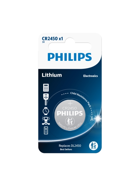 Baterie Philips CR2450/10B Lithiová 3.0V knoflíková 1ks