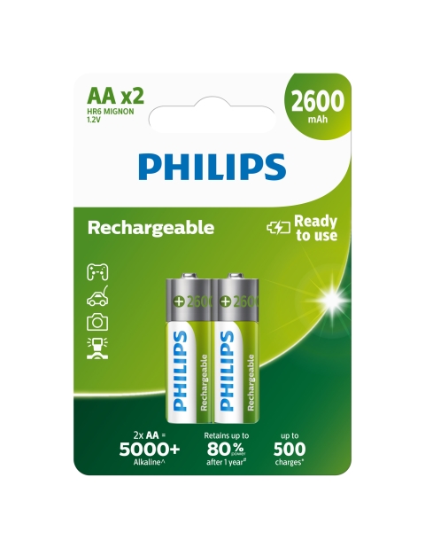 Baterie Philips R6B2A260/10 nabíjecí AA 2600 mAh 2ks