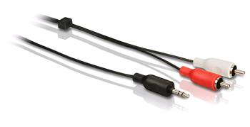 Kabel stereofonní Y Philips SWA2520W/10, černý, 3,0 m