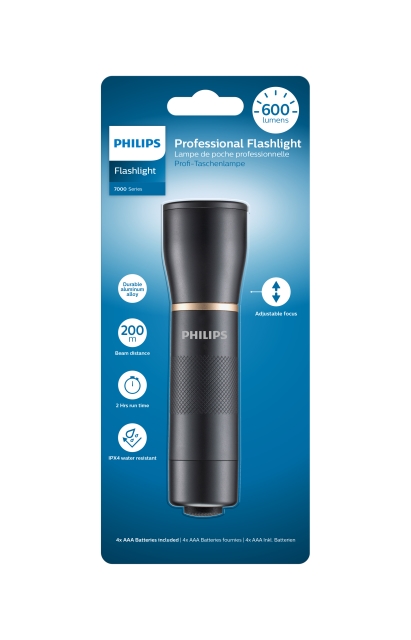 Svítilna Philips SFL7001T/10, černá, vzdálenost paprsků 200m