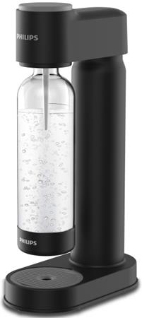 Výrobník sodové vody Philips ADD4901BK/10, černá, nastavitelná úroveň sycení, Lite 1l